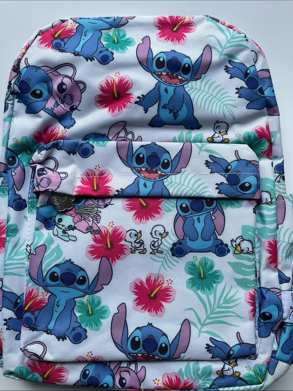 Disney Lilo & StitchFull Size Deluxe Backpack with Laptop Compartment (White)